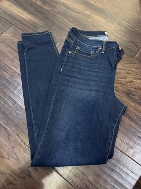 Jessica Simpson Dark Indigo High-Rise Skinny Jeans with Copper Hardware